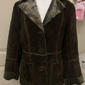 Guess Dark Brown Teddy Jacket